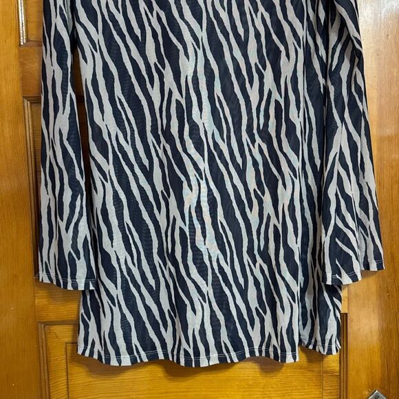 American Eagle AEO Black Tan Zebra Beach Cover Up Women’s US Medium - Picture 3 of 8